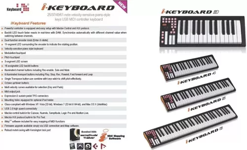 Audien Audio-Aiken Icon ikeyboard 6 Professional 61 Key Midi-контроллер клавиатуры