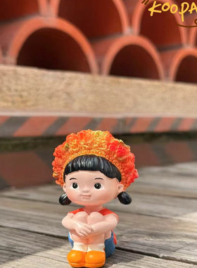 【阿花—拥抱自己】【手绘上色】工艺品桌面摆件