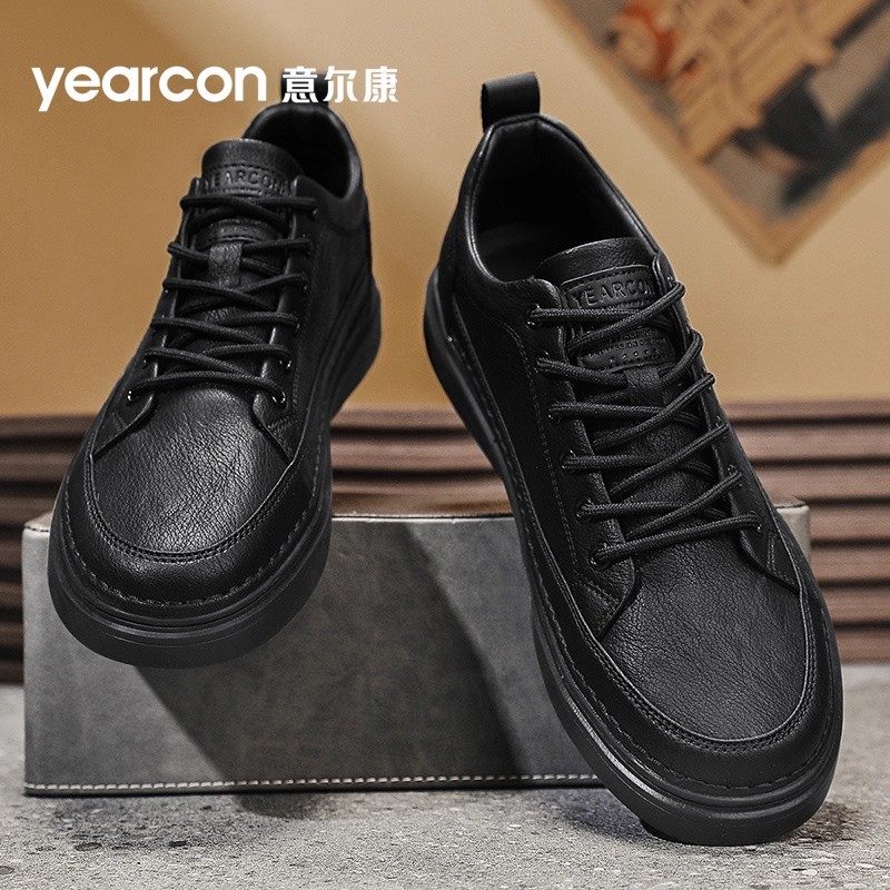 意尔康皮鞋男鞋2026新款春秋冬季加绒棉百搭爆款高端男士休闲板鞋,淘宝优惠券,粉丝福利购,淘宝优惠卷