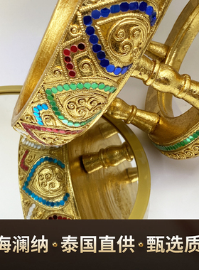 泰国复古工艺品果盘摆件