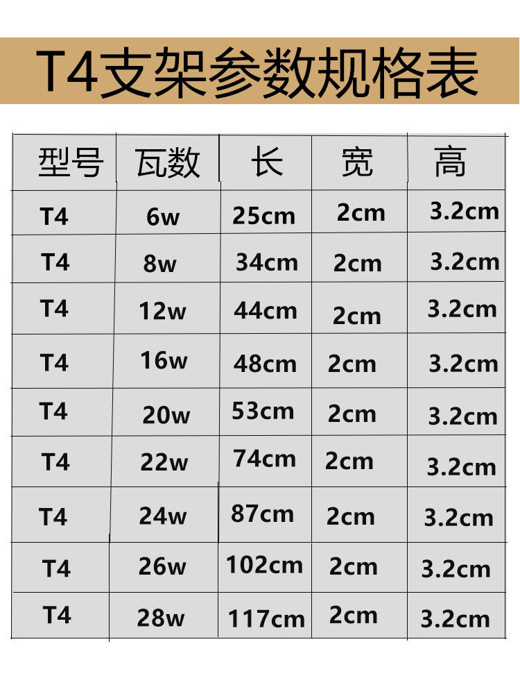 镜前灯t4灯管支架全套家用长条老式日光灯架t5荧光灯支架8W14W28w - 图1