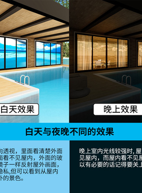 隔热防晒遮光阳光房反光玻璃膜