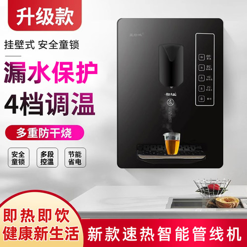 蓝珍珠家用壁挂式速热管线机挂壁式饮水机无胆冷热调温直饮机 - 图1