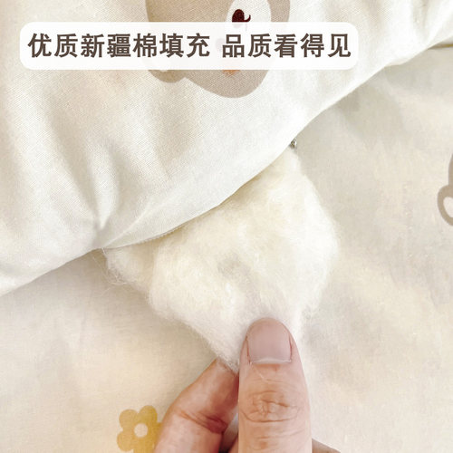 儿童纯棉花褥子幼儿园垫被小学生午睡床垫婴儿宝宝全棉拼接床被褥 - 图2