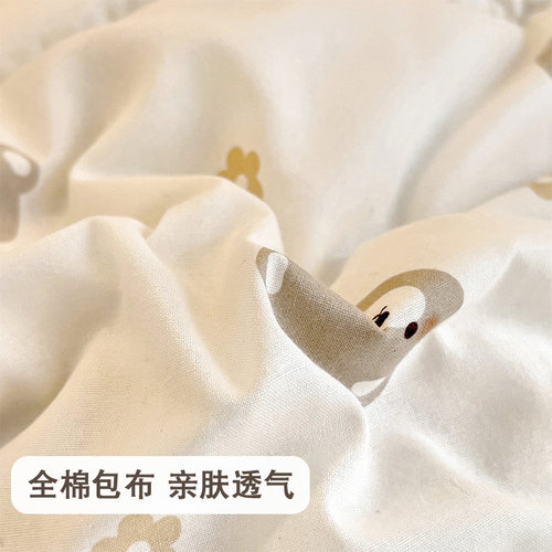 儿童纯棉花褥子幼儿园垫被小学生午睡床垫婴儿宝宝全棉拼接床被褥 - 图3