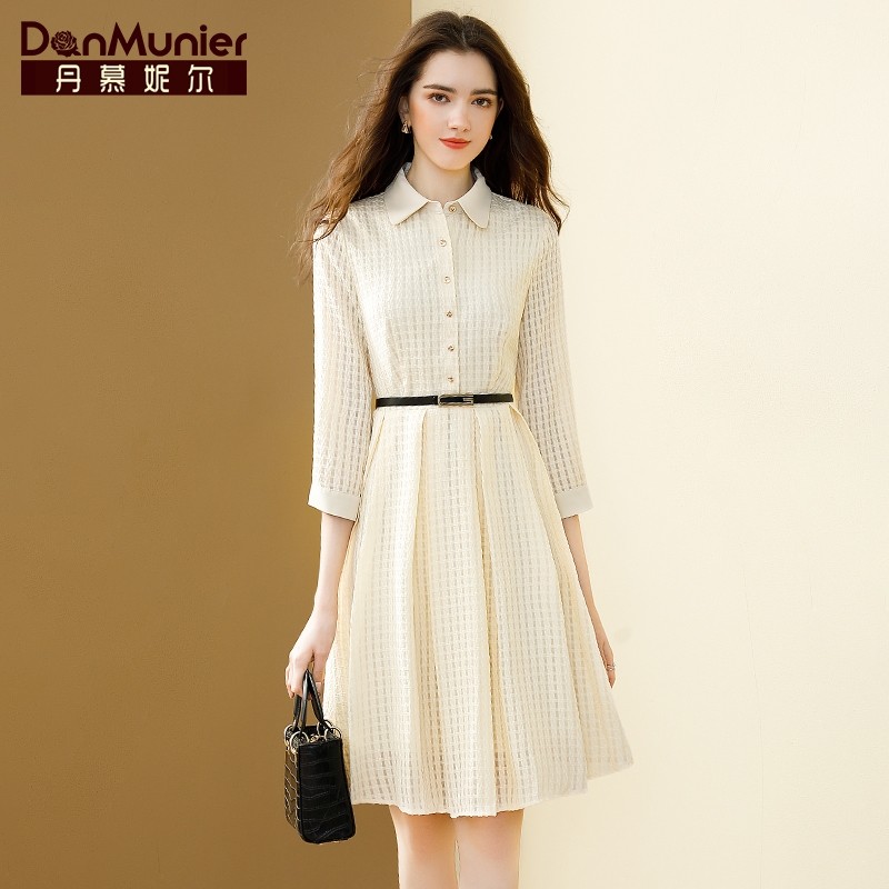 丹慕妮尔提花休闲连衣裙女感春裙子 丹慕妮尔连衣裙