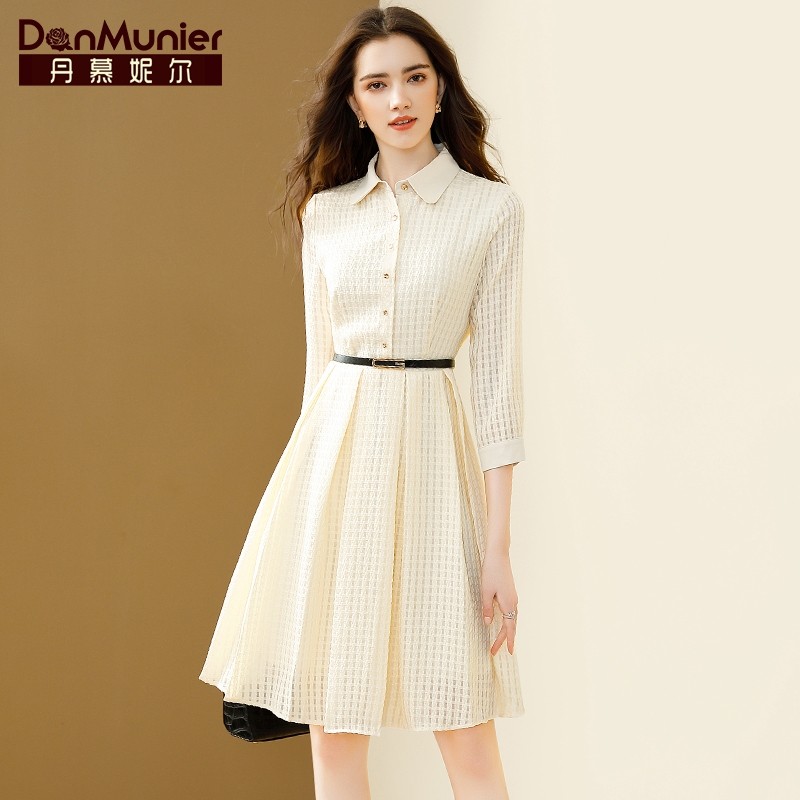 丹慕妮尔提花休闲连衣裙女感春裙子 丹慕妮尔连衣裙