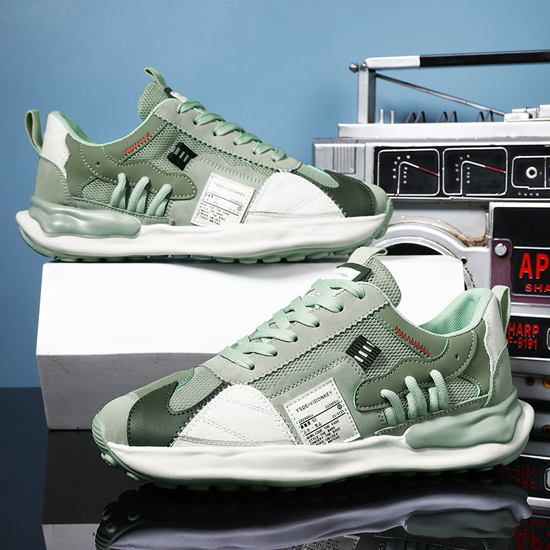 2025男鞋夏季透气2025新款网面运动休闲跑步设计小众老爹百搭潮鞋 - 图2