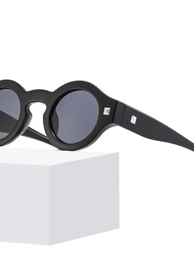 复古玳瑁色小圆框眼镜潮男眼镜2025新款墨镜个性宽边配近视太阳镜