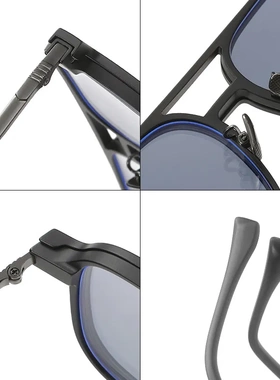 2026男士塑钢钛架太阳镜开车偏光墨镜 防蓝光眼镜磁吸二合一套镜