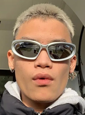 潮流未来风运动太阳镜欧美Y2K风护目镜时尚墨镜男女潮搭派对眼镜