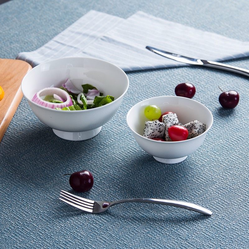 纯白4.5寸 6寸高足骨瓷碗反口陶瓷米饭碗碗 餐具A7N9QeUA,淘宝优惠券,粉丝福利购,淘宝优惠卷