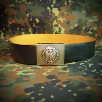 German Army Belt Federal German Army Edition Original Goods Eagle Emblem Black Cow Leather Needle Buckle Buckle Strap External Belt Armed Belt