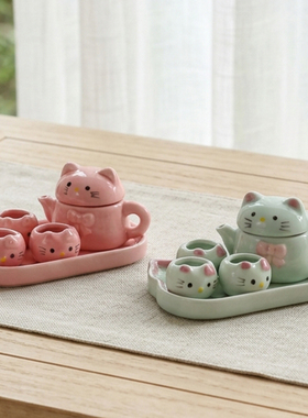 可爱猫咪迷你陶瓷小茶具