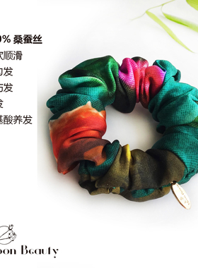 奢华Liberty月光玫瑰真丝发圈新