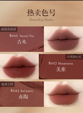 carmela卡梅拉巴比伦绒雾唇泥养唇丝滑口棕色黄皮显白大容量口红