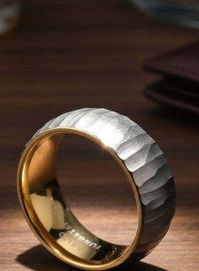 钨钢8.9硬度男士防刮耐磨戒指