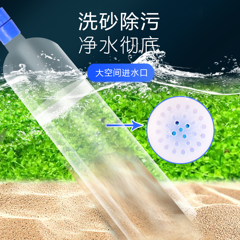 鱼缸换水清洁抽水清理神器小家用龟缸吸水吸粪粪便虹吸管系统底滤-图0