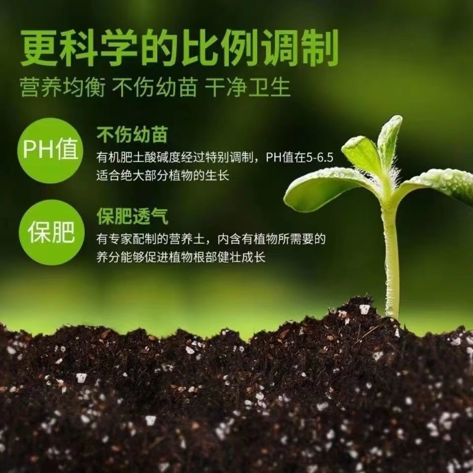 花土营养土通用型家用多肉花肥土壤盆栽种植养花种菜专用透气泥土-图2