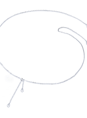 整套925纯银调节长短项链女潮