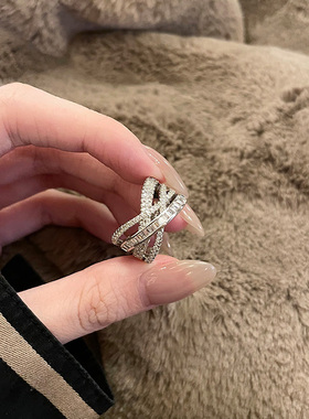 气质百搭锆石开口戒指