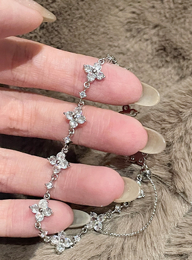 气质百搭复古银色手链