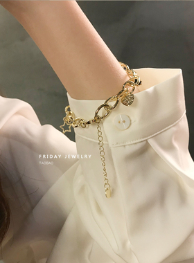 手链金色韩国五角星少女