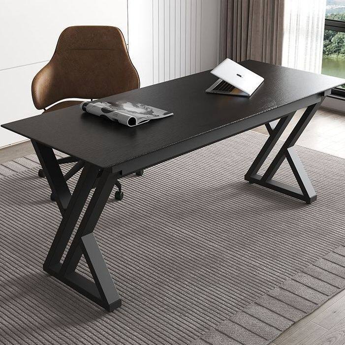 定制桌腿铁艺桌腿架子餐桌岩板实木电脑办公桌轻奢大班桌支架脚架 - 图2