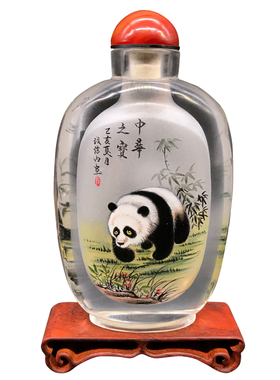 衡水特产内画鼻烟壶创意特色纯手工水晶工艺礼品摆件收藏外事