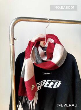 everau冬季保暖澳洲格纹羊毛围巾