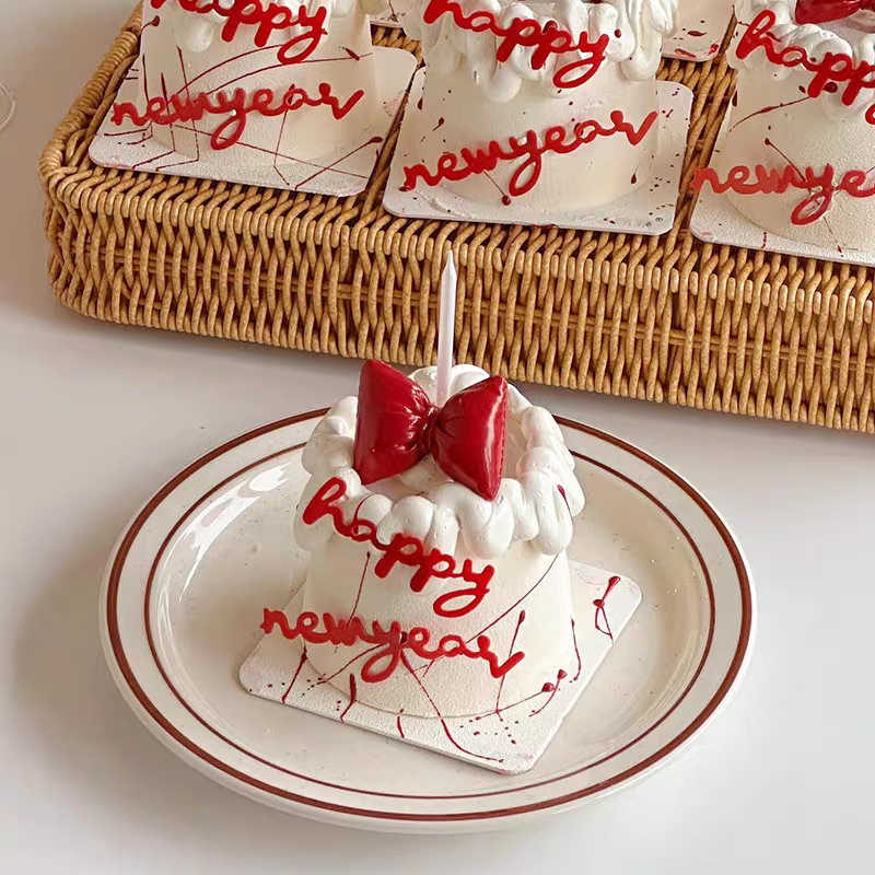 2026跨年新年蛋糕装饰新春元旦烘焙装扮红色蝴蝶结铅笔蜡烛插件,淘宝优惠券,粉丝福利购,淘宝优惠卷