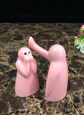 温暖的抱抱陶瓷椒盐罐同款摆件