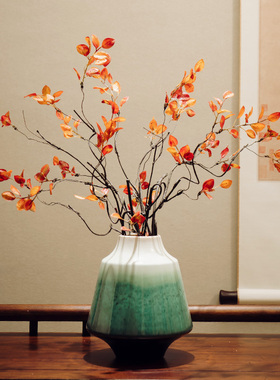玄关树叶桌面落地居家干花花艺