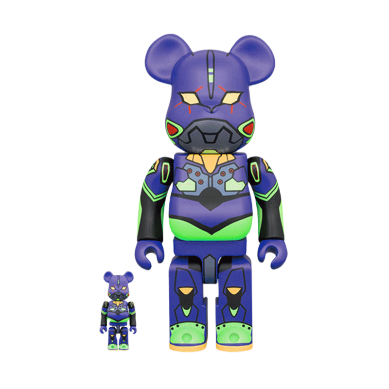 现货正品Bearbrick EVA新世纪福音战士潮玩积木熊摆件礼物手办 - 图1