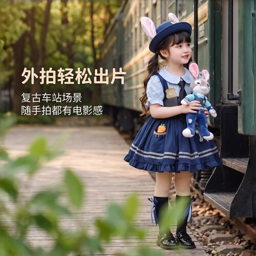 朱迪兔子警官衣服女童cos服洛丽塔公主裙疯狂动物城儿童服装套装 - 图2