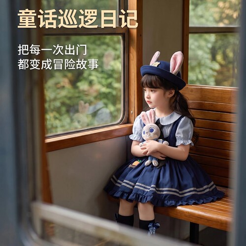 朱迪兔子警官衣服女童cos服洛丽塔公主裙疯狂动物城儿童服装套装 - 图3