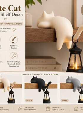 跨境新品 Cat Shelf Sitter Lamp 猫形书架灯笼3D打印工艺品挂件