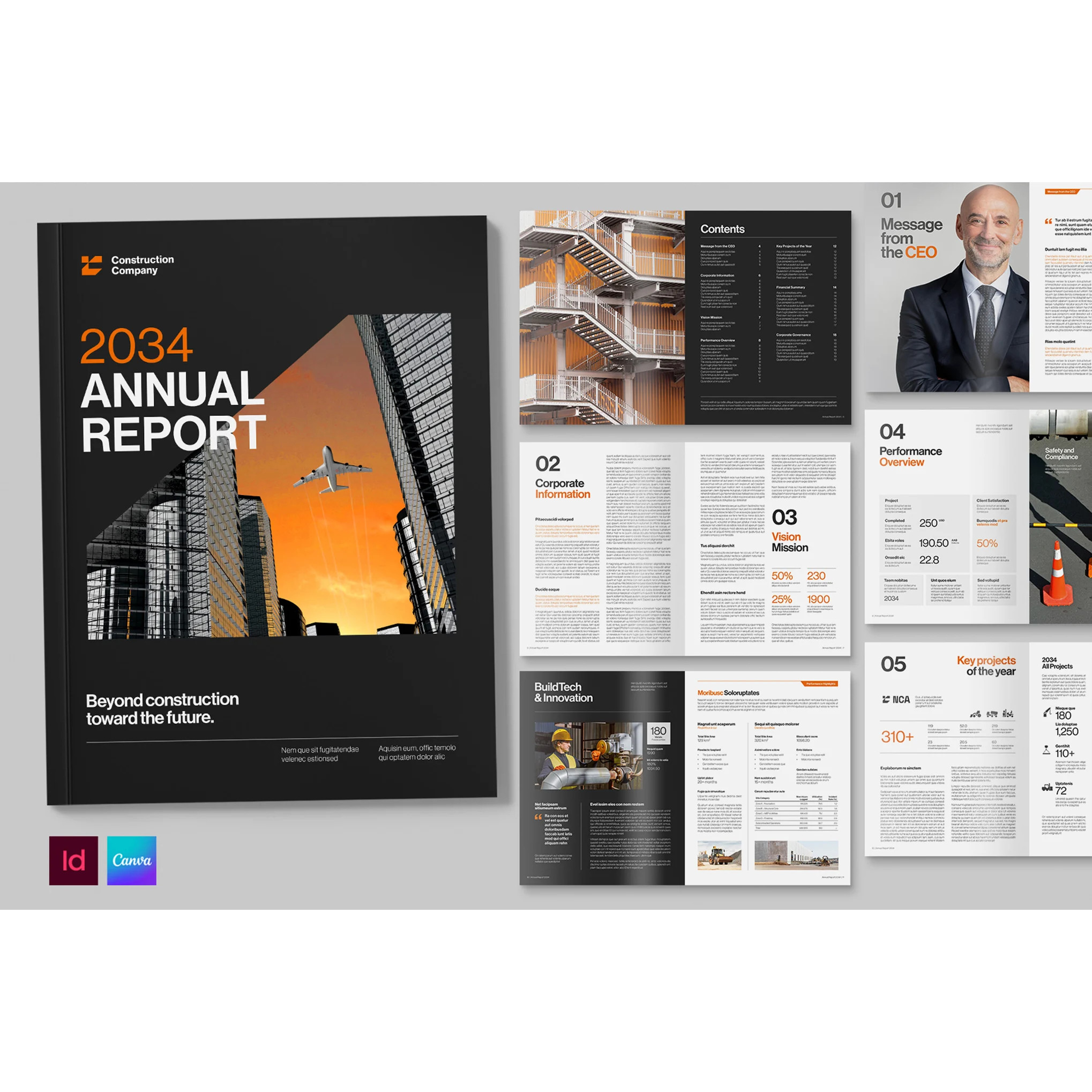 画册手册板式作品集企业公司产品宣传册内页封面排版杂志设计模板 - 图3