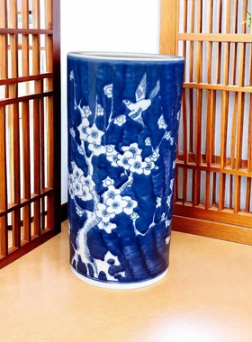 景德镇陶瓷器青花冰梅花瓶花插