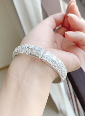 民族风女999足银纯银手镯包顺丰