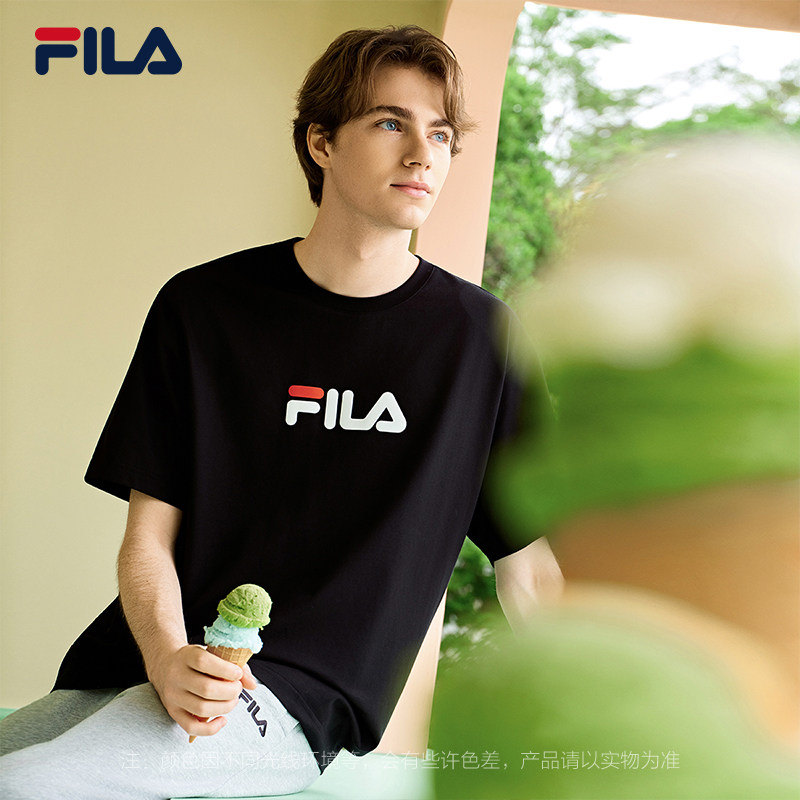 FILA 斐乐官方男子针织短袖衫2026春新款时尚休闲简约凉感纯棉T恤,淘宝优惠券,粉丝福利购,淘宝优惠卷