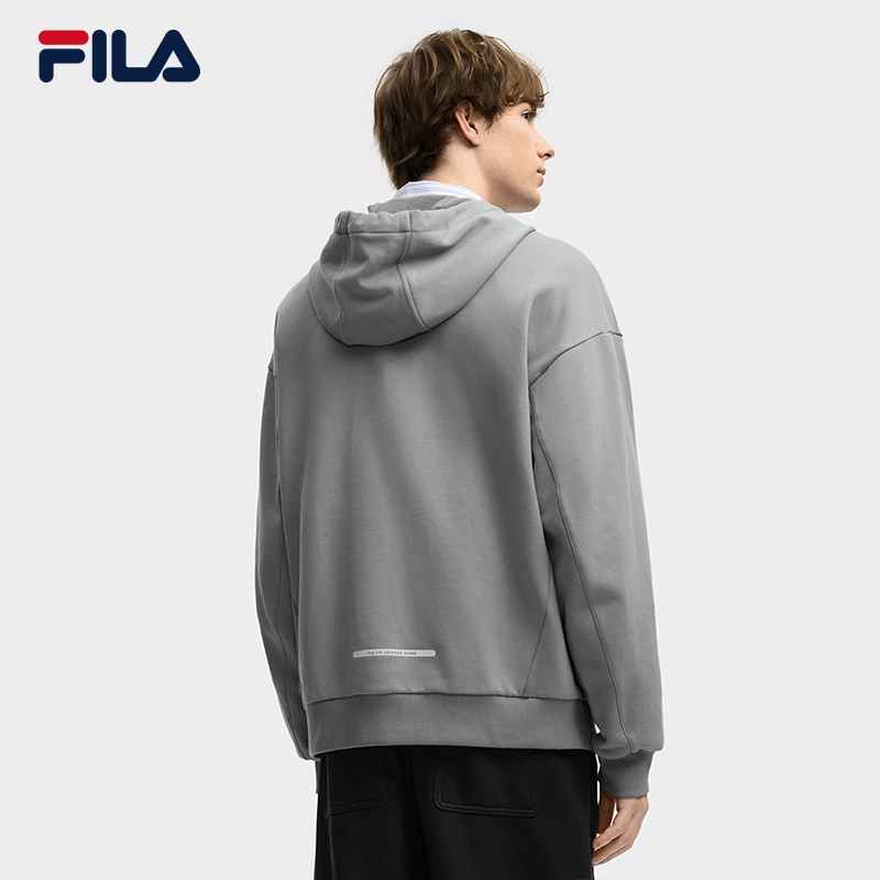 FILA 斐乐官方男子针织连帽上衣2025冬新款时尚休闲宽松纯棉上衣,淘宝优惠券,粉丝福利购,淘宝优惠卷