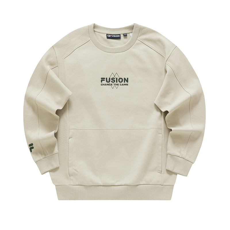 FILA FUSION斐乐潮牌男子针织套头衫2023冬时尚休闲宽松卫衣,淘宝优惠券,粉丝福利购,淘宝优惠卷