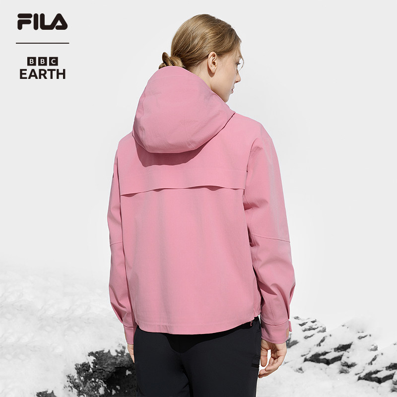 FILA 斐乐官方女士上衣两件套2024冬季新款户外运动基础连帽外套,淘宝优惠券,粉丝福利购,淘宝优惠卷
