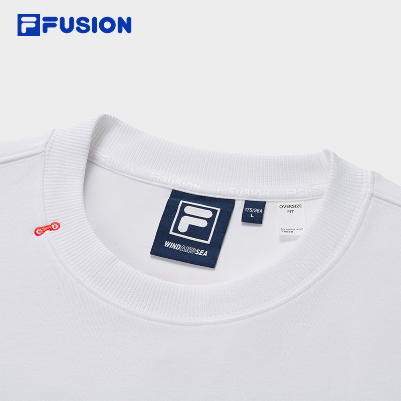 FILA X WIND AND SEA斐乐潮牌男子套头卫衣2024秋季新款针织上衣,淘宝优惠券,粉丝福利购,淘宝优惠卷