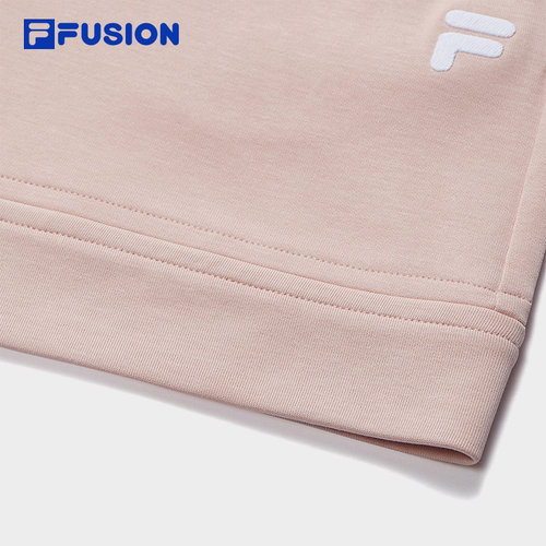 FILA FUSION斐乐潮牌针织短裤女2024秋季新款时尚休闲宽松三分裤 - 图2