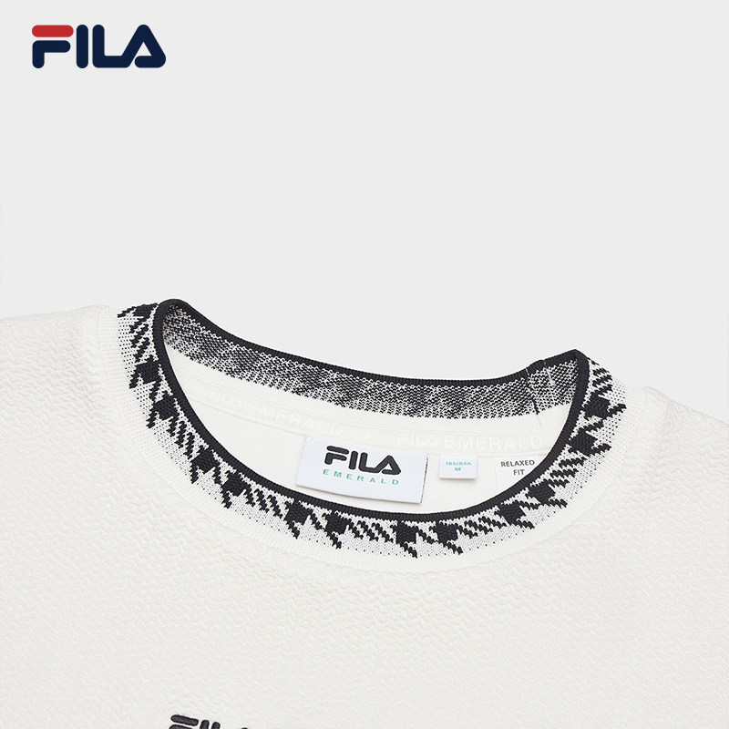 FILA Emerald斐乐女子套头卫衣2025春季新款休闲舒适针织长袖上衣,淘宝优惠券,粉丝福利购,淘宝优惠卷