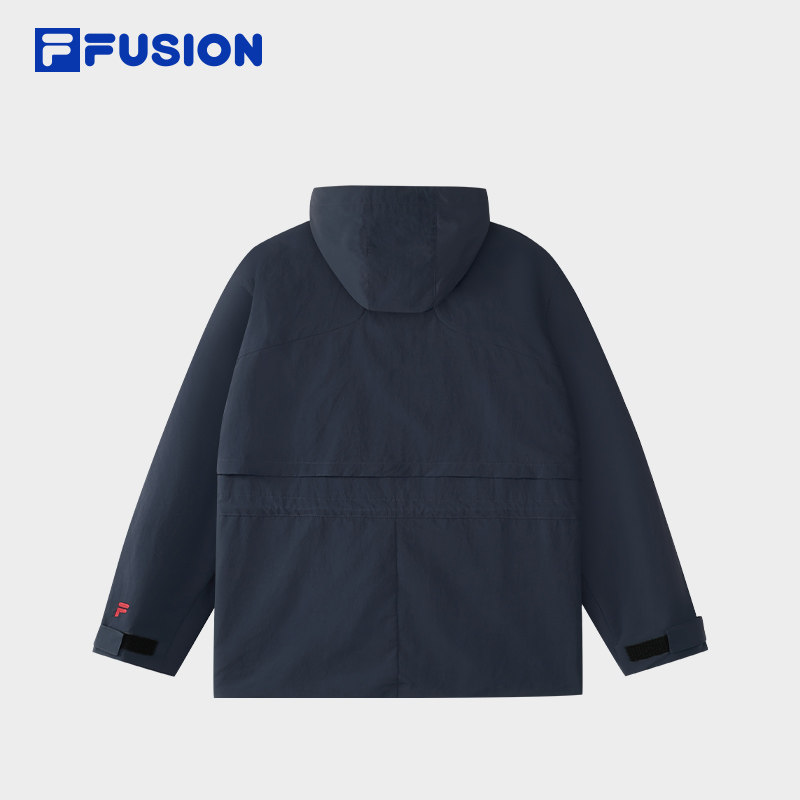 FILA FUSION斐乐潮牌梭织外套女2025冬新款休闲宽松连帽工装上衣,淘宝优惠券,粉丝福利购,淘宝优惠卷