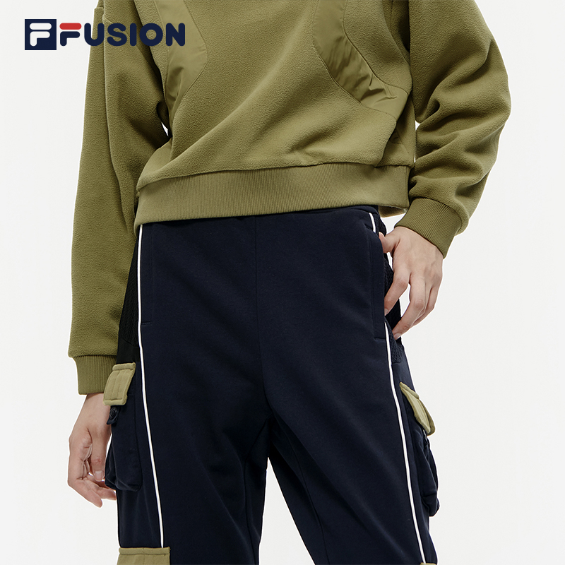 FILA FUSION x WM白山联名款斐乐春季女子时尚潮流百搭运动工装裤-图1