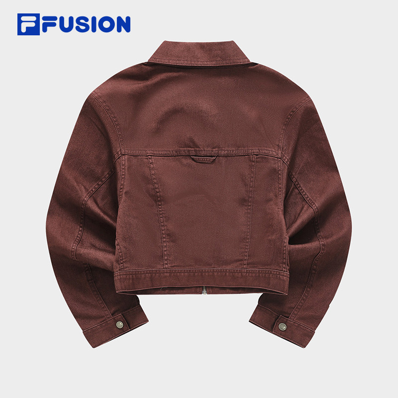 FILA FUSION斐乐潮牌梭织外套女2023冬季 时尚宽松工装短上衣,淘宝优惠券,粉丝福利购,淘宝优惠卷